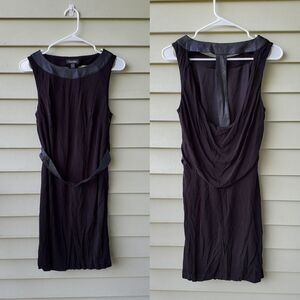 Bebe black dress sexy open back gladiator style dress size M